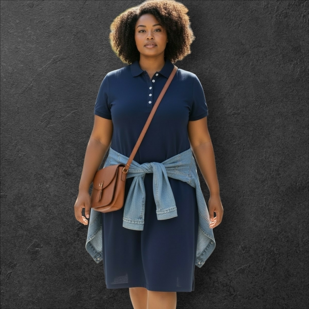 L.L. Bean Dark Blue Polo Dress